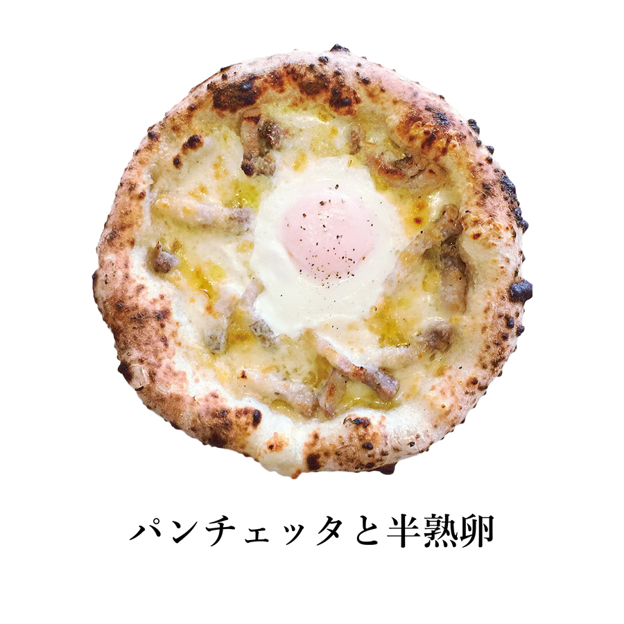 パンチェッタと半熟卵
